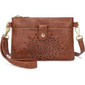 Women 01-brown Wallet Imported Zipper Purse Crossbody Bags